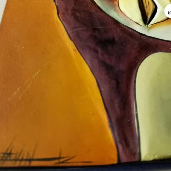 Tile Sculpture Ceramic Pottery La Ternura Oswaldo Guayasamin Ecuador 3D Modern - Picture 9 of 13